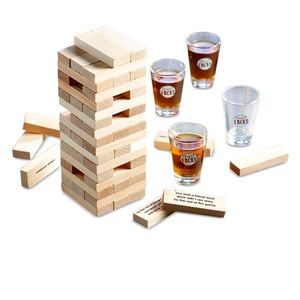 Tipsy Tower Drinking Game (includes shot glasses)